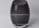 Votive Black Glass Candle Holder Hand Made / Round Candle Holder