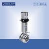 Stainless steel 304 / 316 pneumatic butterfly valve with positioner and actuator