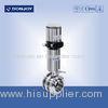 Stainless steel 304 / 316 pneumatic butterfly valve with positioner and actuator