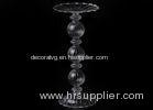 Tall Clear Glass Candlestick Holders Long Stem For Wedding Decoration