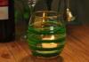 Round Decorative Glassware Bowls Mouth Blown Candle Holder For Home