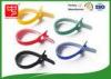 Self Adhesive hook and loop fasteners black cable ties eco - friendly