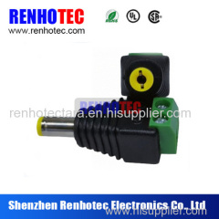 5mm plug DC connector with led for cctv camera
