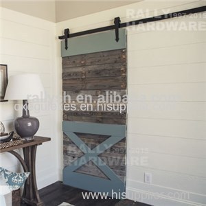 Complete Set Steel Rail Sliding Barn Door Hardware