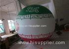 Sphere Large Inflatable Helium Balloons for Advertising 10 Feet White Green Color