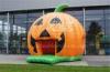 Indoor Inflatable Bouncy Castle Yellow Pumpkin Shape With Jumping Bed