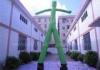 Green Inflatable Advertising Man 20ft Inflatable Wavy Arm Guy With 2 Legs