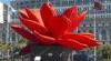 Party Decoration Inflatable Flower Red Nylon Oxford Cloth With LED Lights