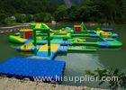 Outdoor Silk Printing Inflatable Water Amusement Park With 0.9mm PVC Tarpaulin