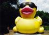 EN14960 Anti - UV Inflatable Yellow Duck 4m Lovely Giant Inflatable Animal
