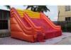 Orange / Yellow / Red Commercial Inflatable Slide For Inflatable Pool