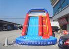 Thickness 0.55mm PVC Heavy Duty Rainbow inflatable water slides With Pool