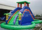 Large Inflatable Bouncer Slide With Pool Commercial Amusement Park Games