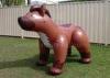 Full Printing PVC Inflatable Products Brown 6ft Inflatable Dog For Kids
