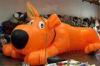 Attractive Inflatable Cartoon Characters Air - Tight Orange Inflatable Dog