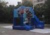 Funny Jumping Castles Frozen Inflatable Bounce House With Slide And Roof Cover