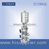 SS304 316L stainless steel sanitary reversing valve with pneumatic actuator of 3 valve seats
