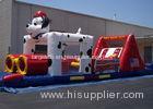 0.55mm PVC 12*4*3m Dog Inflatable Obstacle Course For Obstacle Sport Game