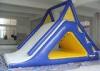 Attractive Fire - Proof White / Blue Inflatable Water Park Slides For Sea / Lake / Pool