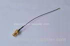 Black RF Cable Assembly I-PEX MHF Plug 20448-001R-081 To SMA Female RF 0.81 Cable