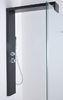 Black Shower Column 1500 X 900 Shower Enclosure With Double Clip SS Flexible Hose