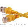 Yellow Short Flat Shielded Cat5e Patch Cables Cat 5e Patch Cord