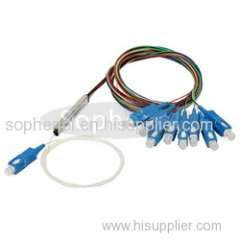 1x8 mini mould Blockless fiber optic 1 8 plc splitter