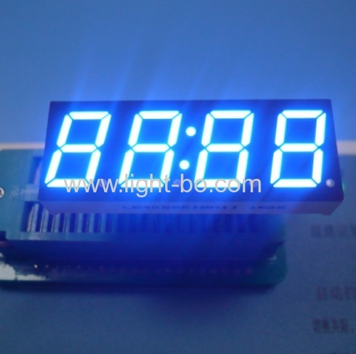 Ultra blue 0.56" 4 digit 7 segment led clock display common anode for home appliances