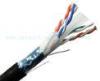 High Speed Cat5e Shielded Outdoor Cable 0.5mm Copper Pass Fluke Black