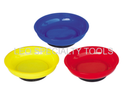 4-1/4 Inch Diameter x 7/8 Inch Depth Magnetic Color Parts Tray with 3 Different Colors