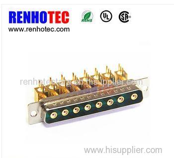 90 degree 8pin pcb mount female D-sub connector