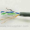 Grey PE Insulation UTP Cable Cat5e 24AWG High Speed 500 m/roll