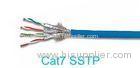 Ethernet SSTP Each Pair Shielded Cat7 Network Cable Copper Pass Fluke Blue