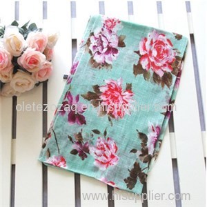 Hign Quality Linen Printed Scarf