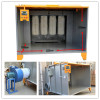 Powder coating booth system with PLC control unit