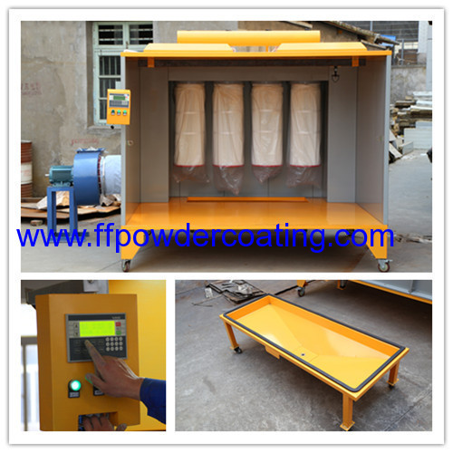 electrostatic powder coating booth system with PLC control unit