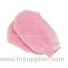 Light Pink Body Scrubbing Gloves Exfoliating Shower Mitt With Elasticity