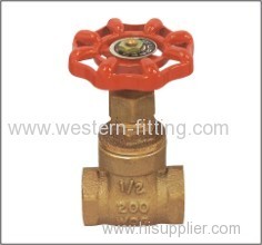 Bronze Gate Valve with Orange Color Painted