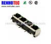 1x4 horizontal rj45 female type pcb socket with led