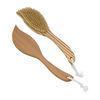 Leaf Shape Head Bamboo Bath Body Brush Natural Bristle Brushes