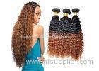 Highlighted Deep Curly Remy Ombre Hair Extensions For Black Women