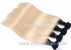 12'' - 30'' Length 6a Grade Ombre Human Hair Extensions Black / Blonde