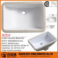 Rectangular ceramic sink ceramic sanitary ware