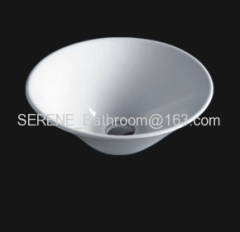 Sanitary ware ceramic white color above counter art basin