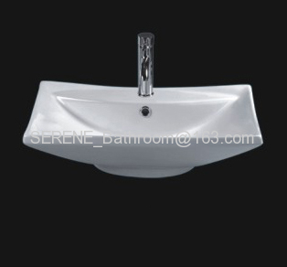 Sanitary ware ceramic white color above counter washbasin