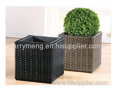 Mini Garden Flower Planter Plasitc Rattan Plants Basket