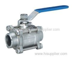 three plate welded ball valve