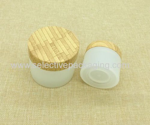 transparent PP jar with wood grain water transfer printing jar