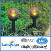 solar light factory landsign PP+Glass solar led ball light outdoor