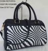 PU fashion handabg/Zipper straw bag /lady handbag